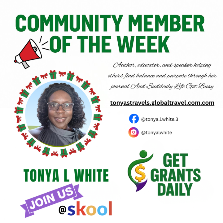 🌟 COMMUNITY MEMBER OF THE WEEK: Ms. Tonya L. White 🌟