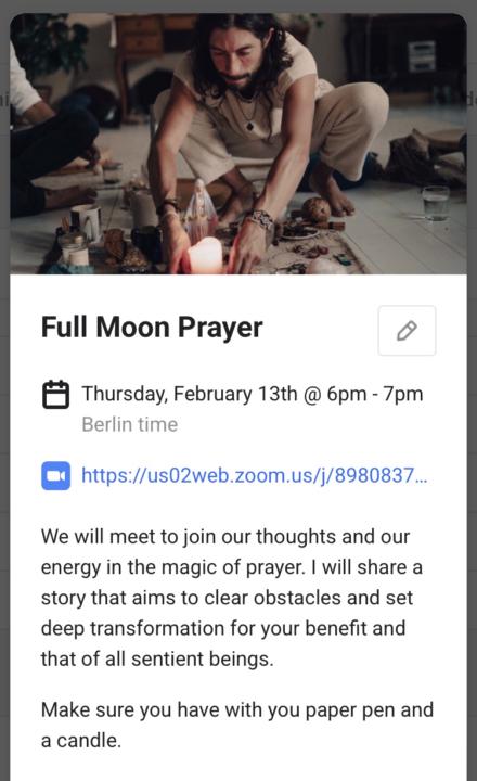 Full Moon Prayer