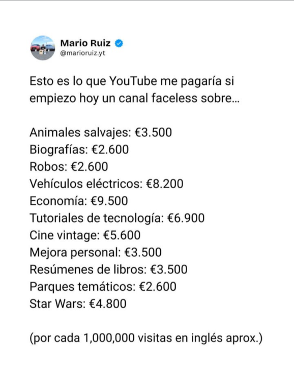 Nichos que más pagan en Youtube