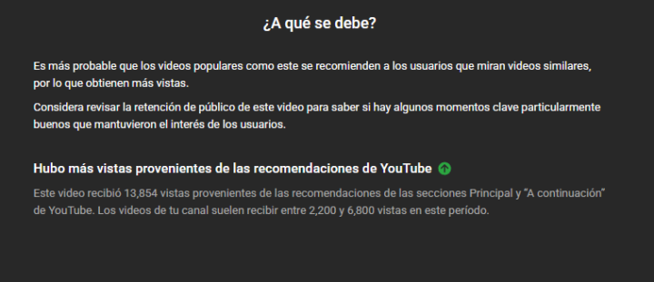 Por que un video es recomendado