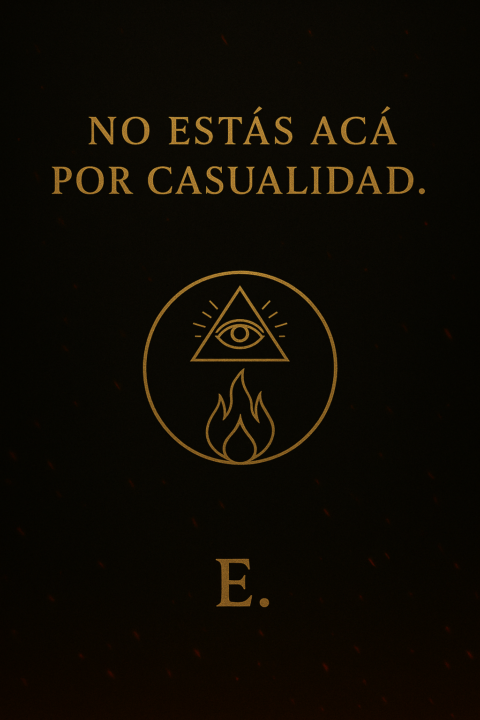 No estás acá por casualidad.