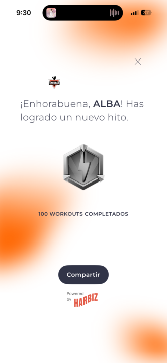 Feliz martes! Hoy la App me recuerda que ya llevo 100 entrenos a las espaldas 🤩🤩🤩🤩😝😝😝🙌🏻🙌🏻🙌🏻 Ole yo 💃🏻💃🏻💃🏻