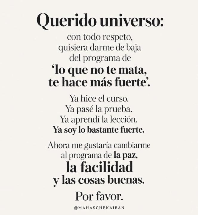 Ahora toca paz y calma 😍
