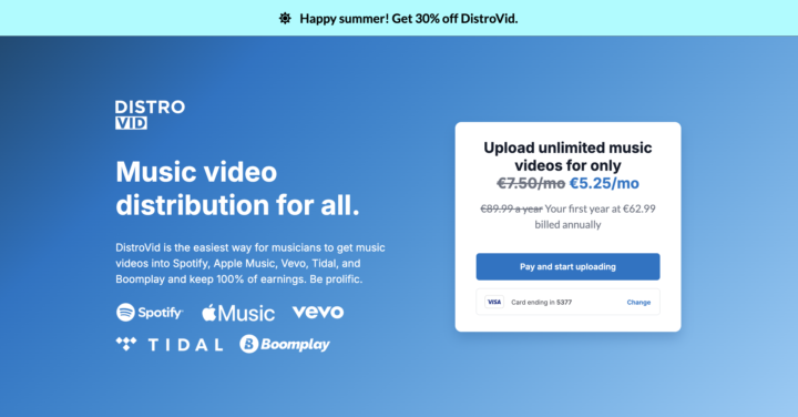 DistroVID Experience
