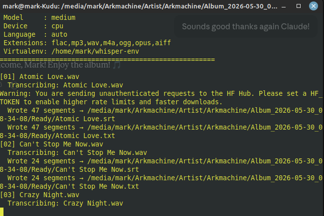Module for song lyrics