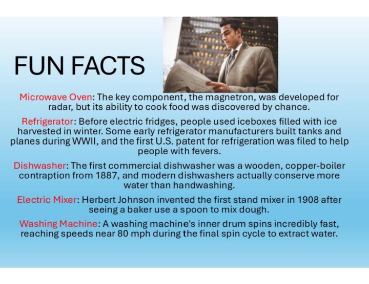 Wanna find out some interesting things about home appliances?