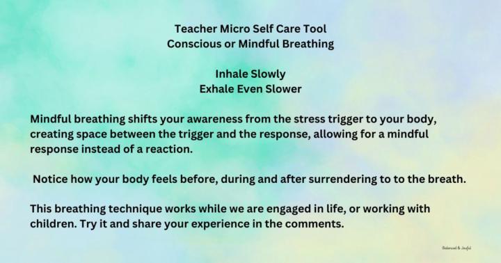 Teacher Micro Self Care Tool