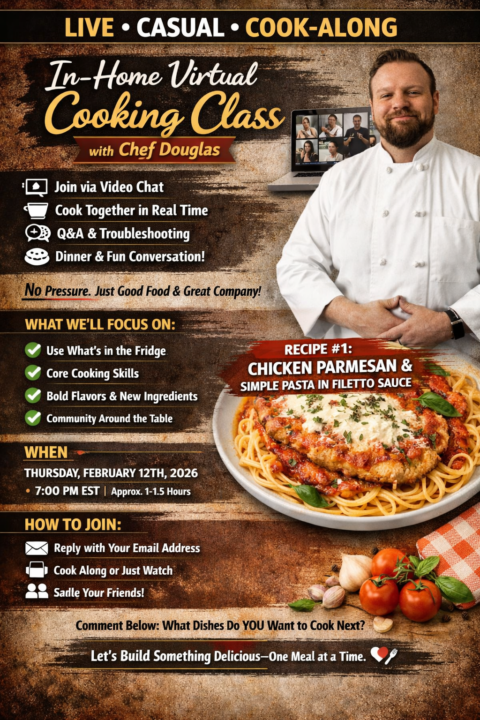 Live Cooking Classes- Casual and Fun