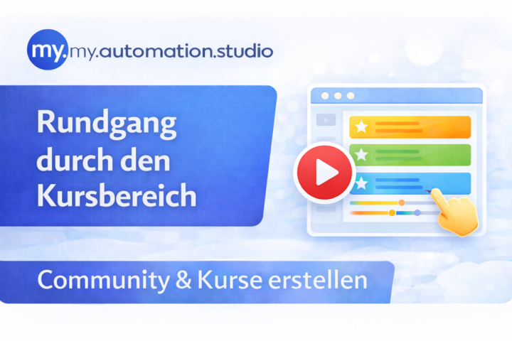 Der Kursbereich der neuen Communityplattform