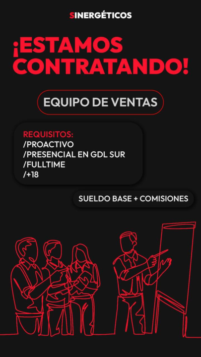 🚨 ¡SINERGÉTICOS ESTÁ CONTRATANDO!