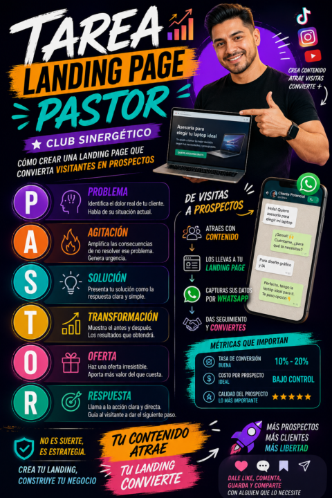 TAREA — LANDING PAGE PASTOR ( Cómo crear una Landing Page que convierta visitantes en prospectos ) 23-6-26