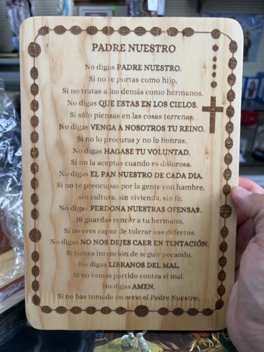 Pequeña tablita. Grande reflexión