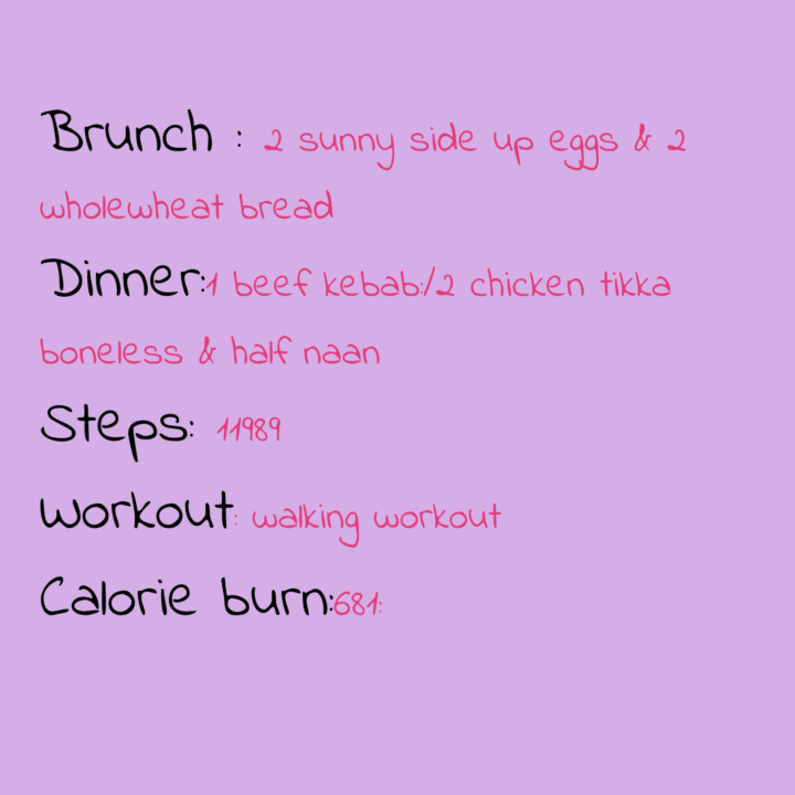 11April 2026 meal &  workout log 