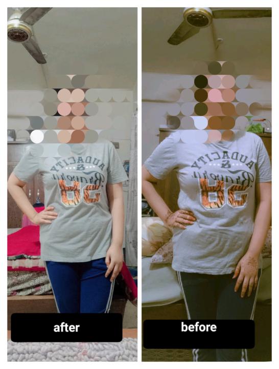 Before and after 10 days 