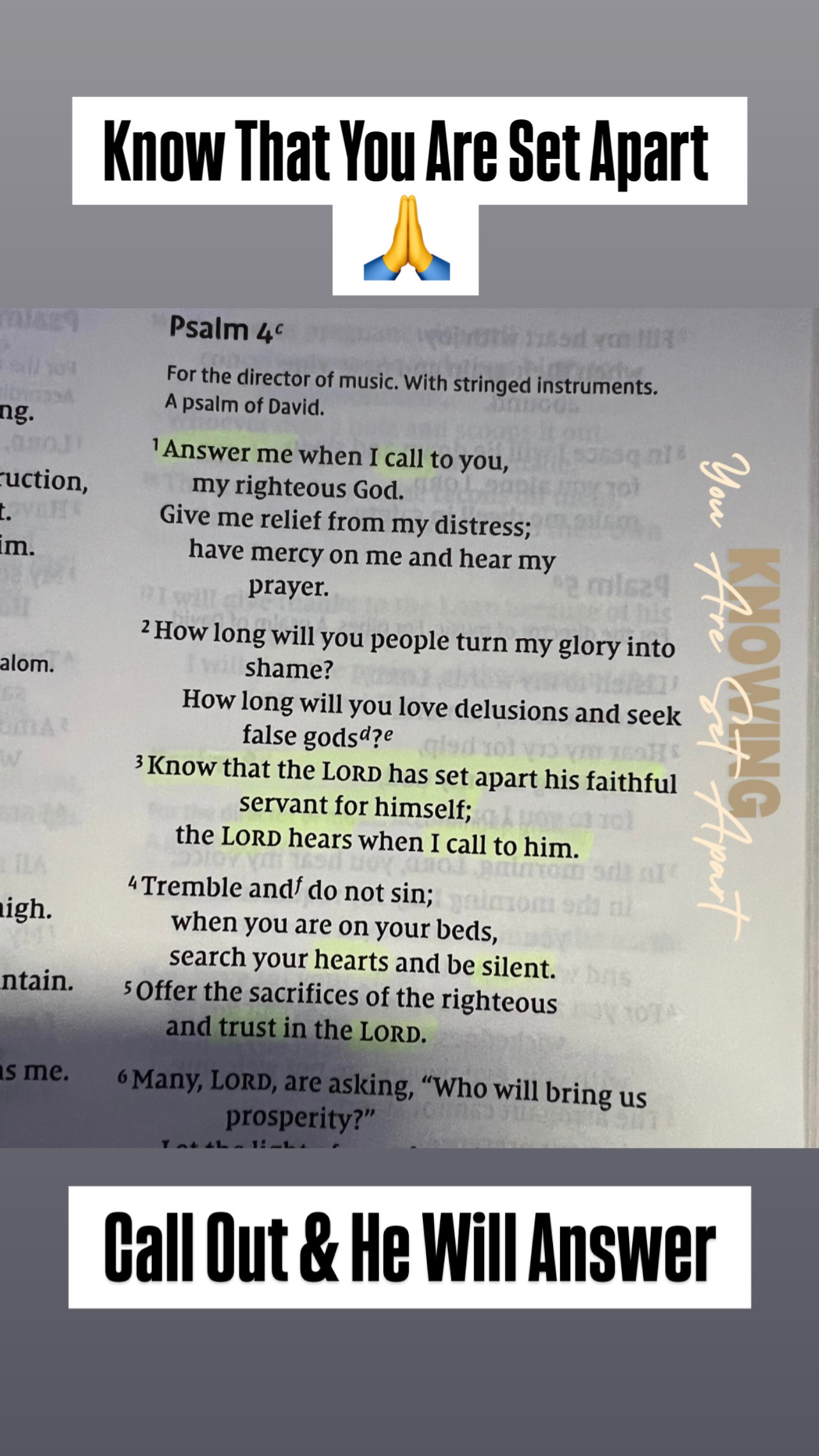 Knowing You Are Set Apart · Limitless Faith