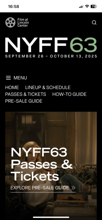 Information about NYFF 2025