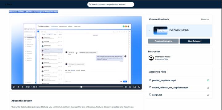 Are you using the white labeled videos and social posts?