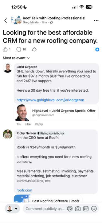 Also don’t sleep on FB groups