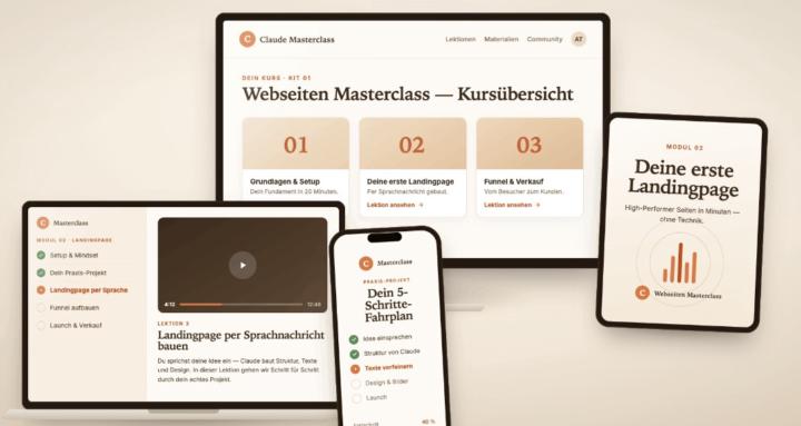 Claude Webseiten Masterclass