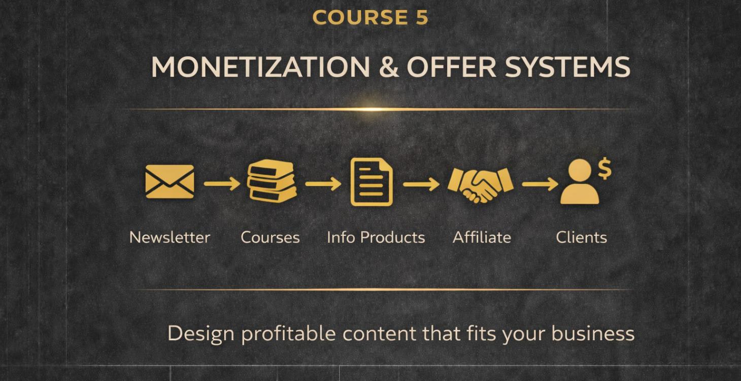 Course 5:  Monetization & Offer Systems