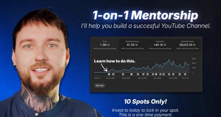 1-on-1 YouTube Mentorship