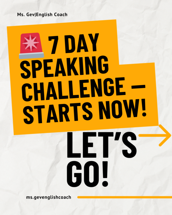 🚨7-DAY SPEAKING ENGLISH CHALLENGE