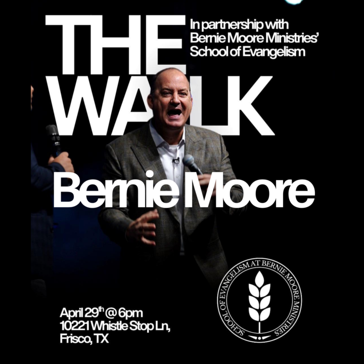 Bernie Moore is speaking at The Walk tonight!)