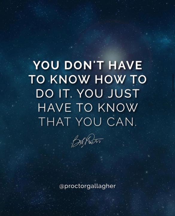 Do you believe in YOU?