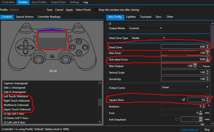 How to have the most precise controller experience with ds4.