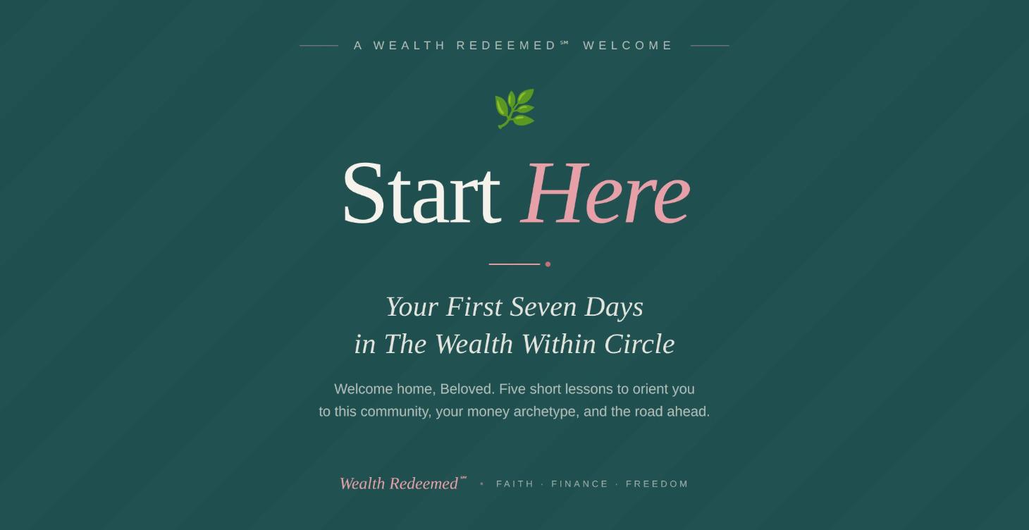Start Here — Your First 7 Days