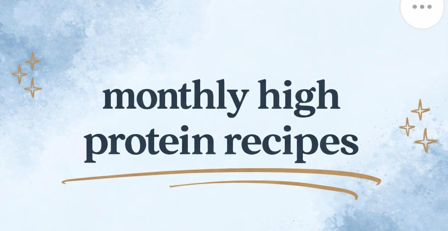 Monthly High protein Recipes