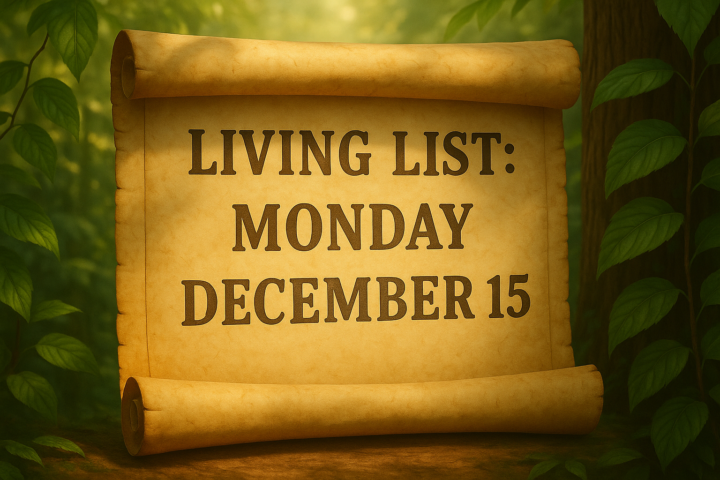 🌿 Living List: Monday, December 15