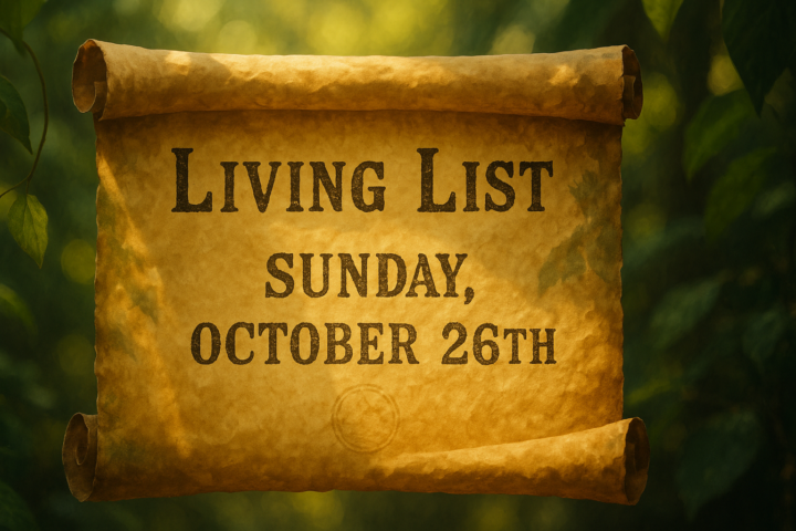 🌞 Morning Living List: Sunday, October 26th