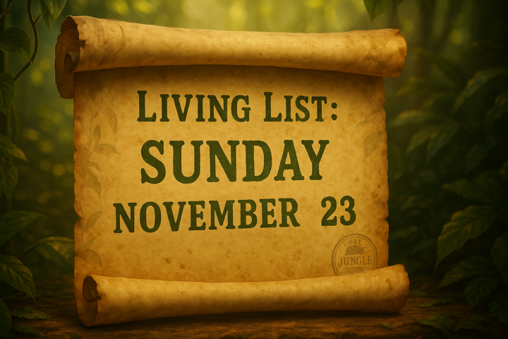 🌞 Morning Living List: Sunday, November 23rd