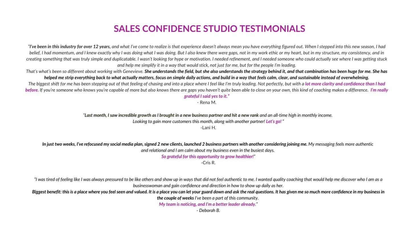Sales Confidence Studio