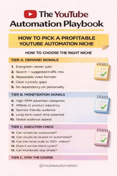 Strategic Approach to Selecting a Profitable YouTube Automation Niche: Building a System for Long-Term Success