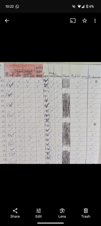 😎 Missed only 4 out of 250+ habits in a month! (ELITE consistency)