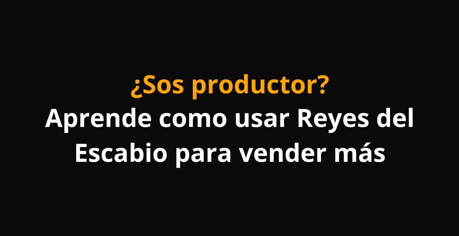 ¿Sos productor?