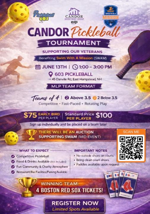Candor Pickleball Event - Help our Veterans! 