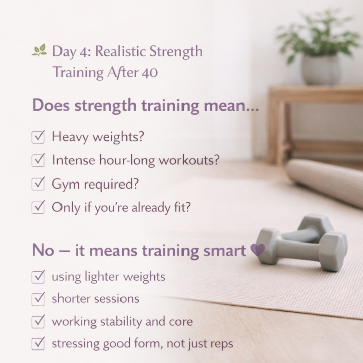 🧠 Day 4: What Strength Training Actually Looks Like After 40