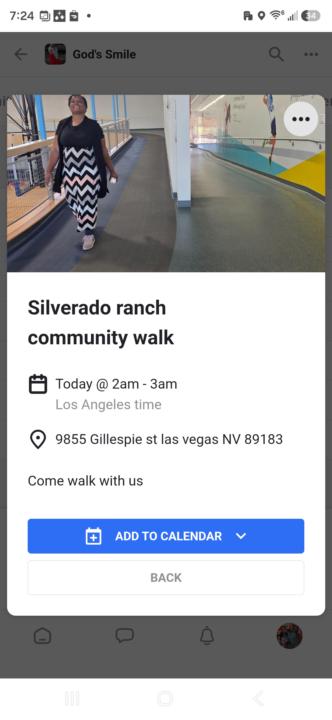 Meeting us a the silverado ranch community center today at 2pm