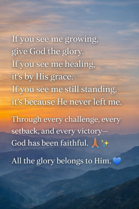 All the glory belongs to him!