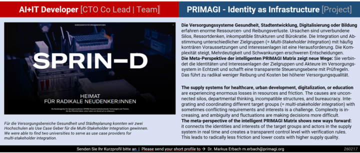 SUCHE / WANTED: AI+IT Developer or AI Scientist for CTO Co Lead 