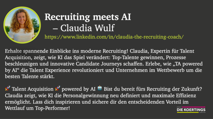 🟪🟩 KI-Slam - Recruiting meets AI – Claudia Wulf