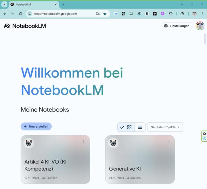 Briefing Dokument - eine neue Funktion in NotebookLM