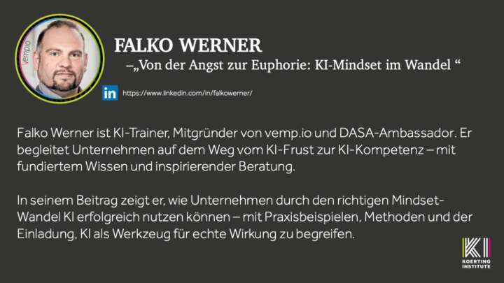 🟪🟩 KI-Slam - Falko Werner - Von der Angst zur Euphorie: KI-Mindset im Wandel