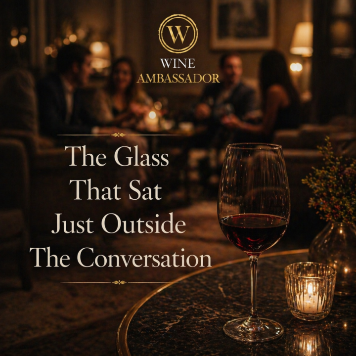 The Glass That Sat Just Outside The Conversation🍷