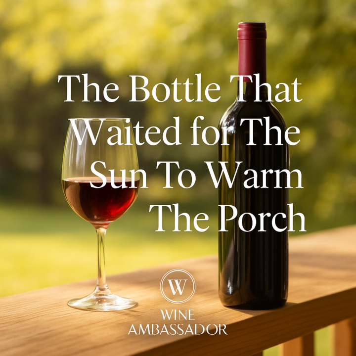 The Bottle That Waited For The Sun To Warm The Porch🍷