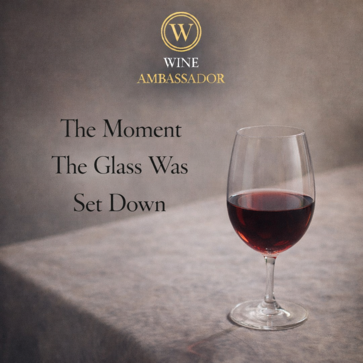 The Moment The Glass Was Set Down🍷