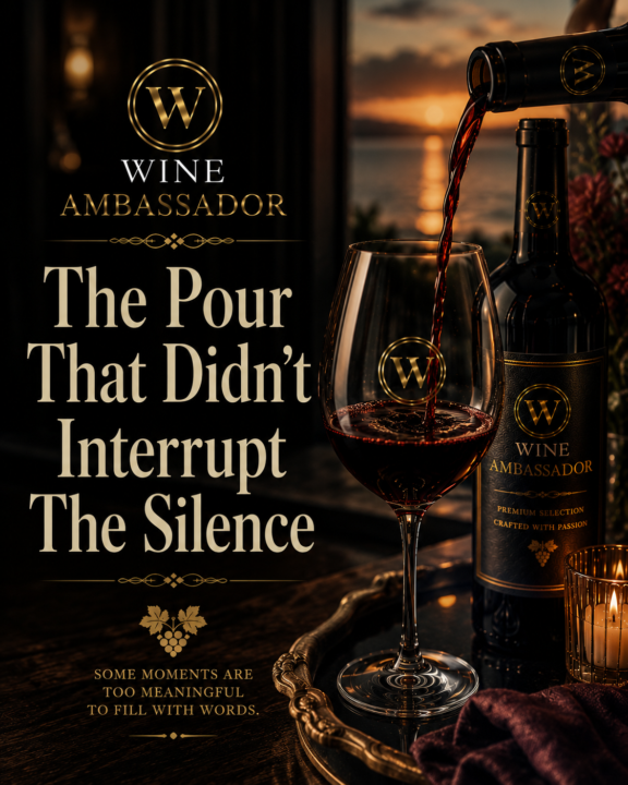 The Pour That Didn’t Interrupt The Silence🍷